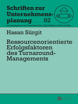 cover image of Ressourcenorientierte Erfolgsfaktoren des Turnaround-Managements